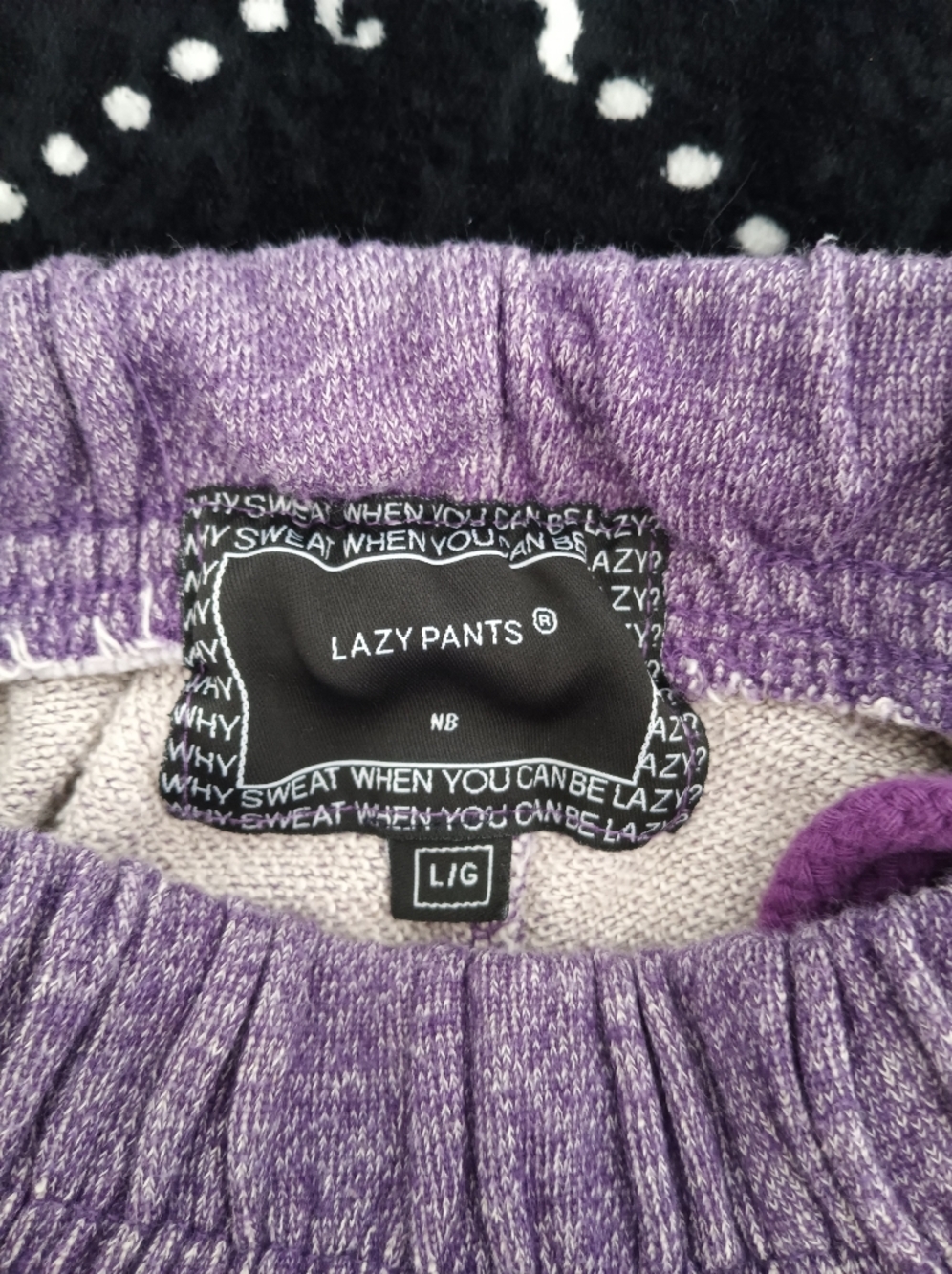 Purple Pull-On Sweatpants with Drawstring - Picture 3 of 3